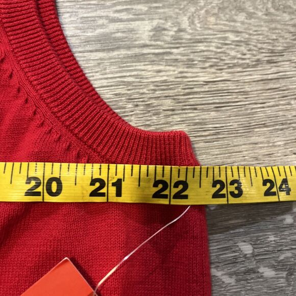 IZOD Men's Sweater Vest Red Golf Vest Fall Winter Size XLT - Picture 7 of 9